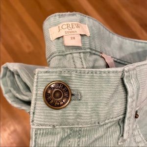 J.CREW • teal cordurouy pants • sz 28